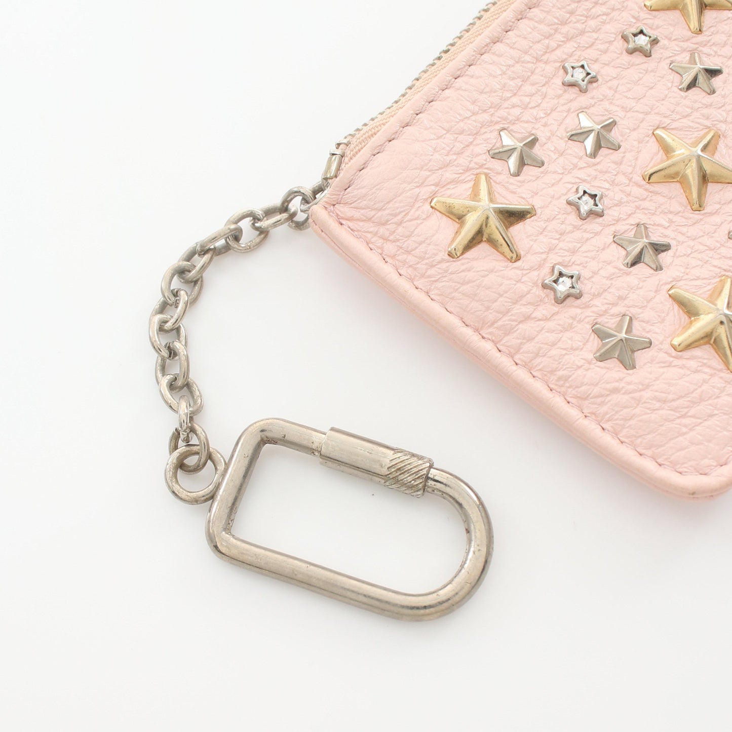 コインケース レザー ライトピンク スタースタッズ キーリング付き ジミーチュウ 財布・小物 JIMMY CHOO