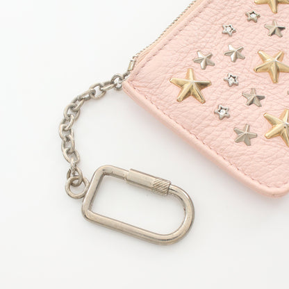 コインケース レザー ライトピンク スタースタッズ キーリング付き ジミーチュウ 財布・小物 JIMMY CHOO