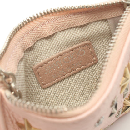 コインケース レザー ライトピンク スタースタッズ キーリング付き ジミーチュウ 財布・小物 JIMMY CHOO