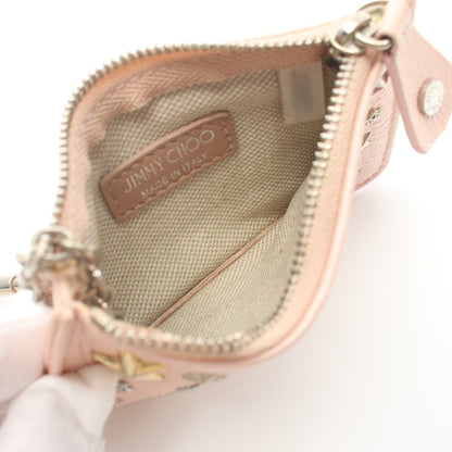 コインケース レザー ライトピンク スタースタッズ キーリング付き ジミーチュウ 財布・小物 JIMMY CHOO