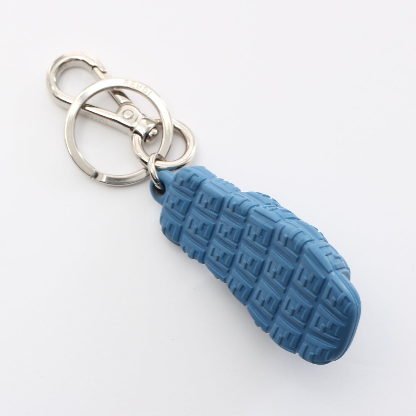 ズッキーノ サンダルモチーフ バッグチャーム キーホルダー ラバー ブルー シルバー フェンディ 財布・小物 FENDI