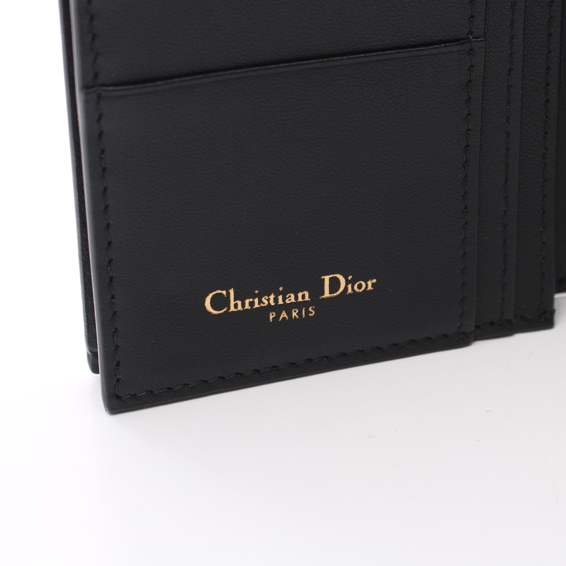 SADDLE スリムウォレット 三つ折り長財布 レザー ブラック クリスチャンディオール 財布・小物 Christian Dior