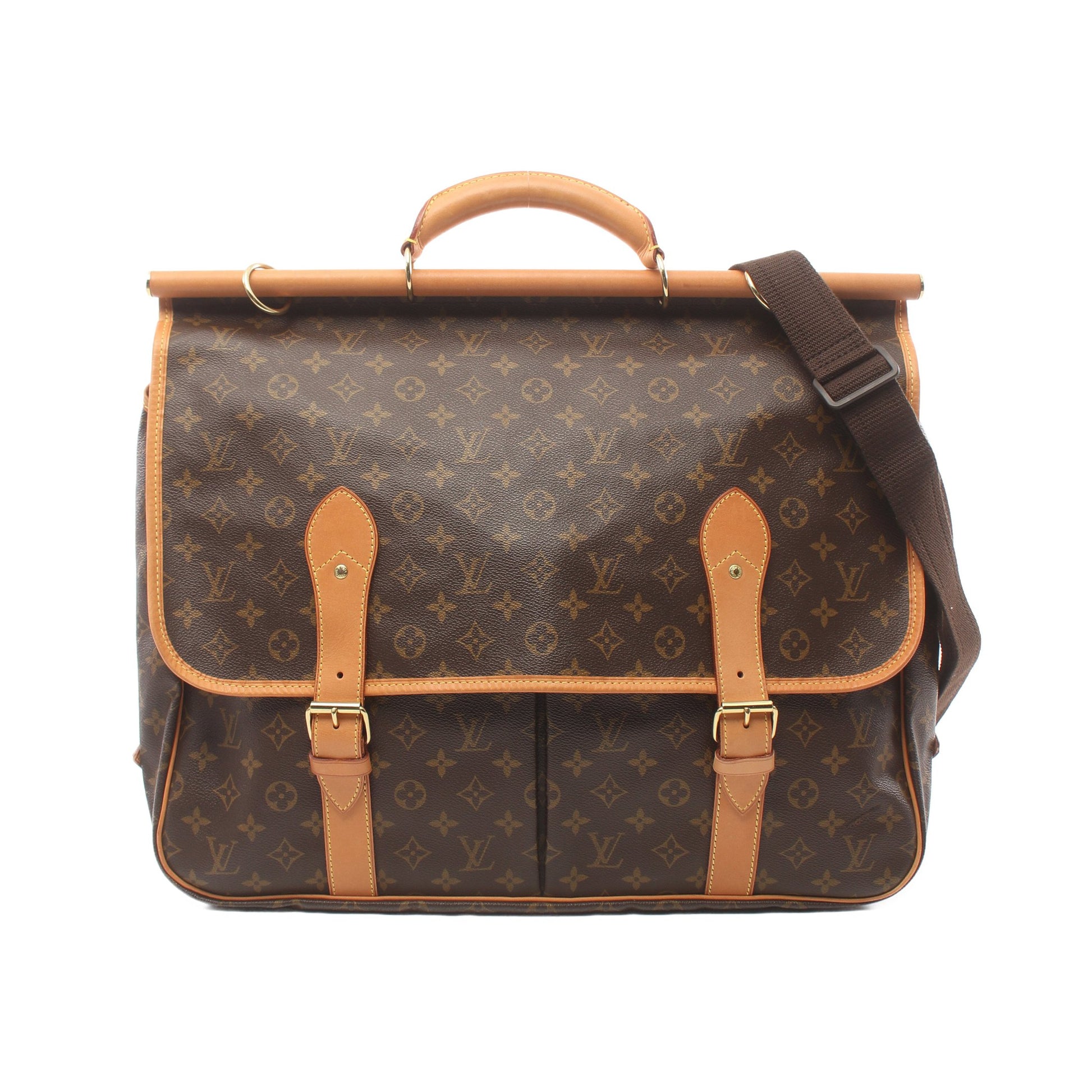 サックシャス モノグラム トラベルバッグ PVC レザー ブラウン 2WAY ルイヴィトン バッグ LOUIS VUITTON