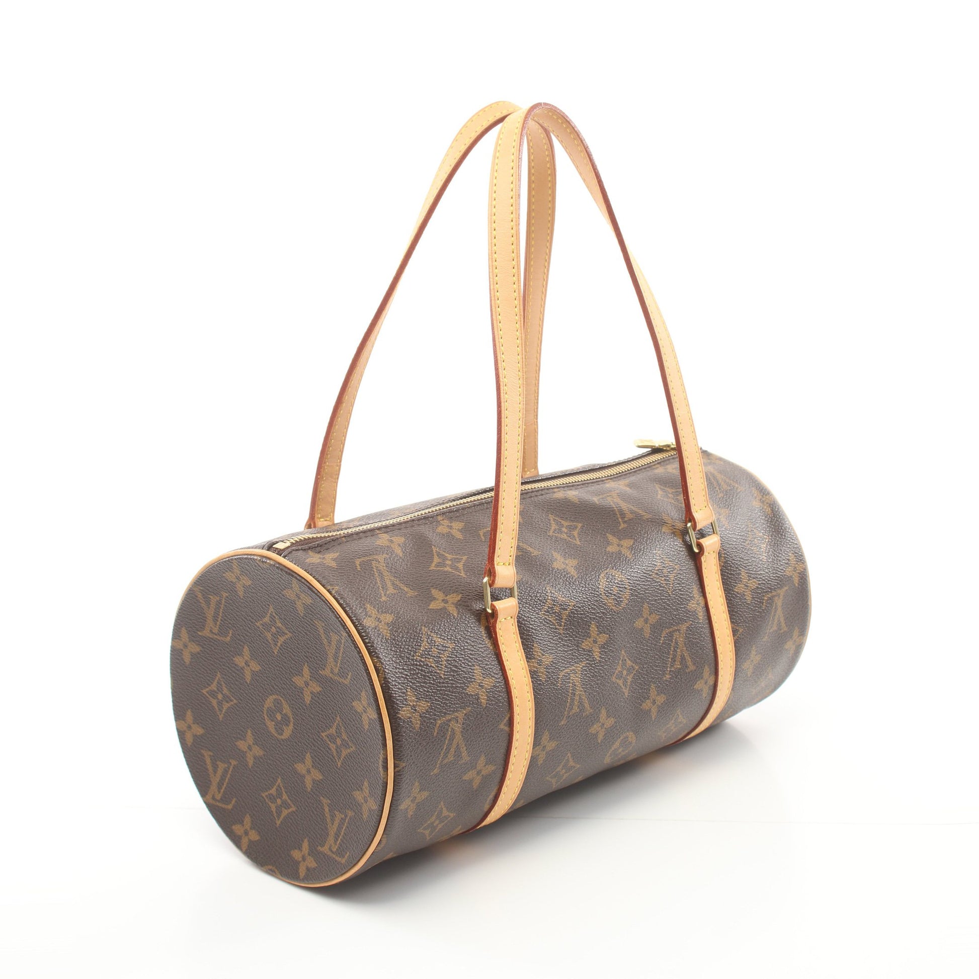 パピヨン30 モノグラム ハンドバッグ PVC レザー ブラウン ルイヴィトン バッグ LOUIS VUITTON