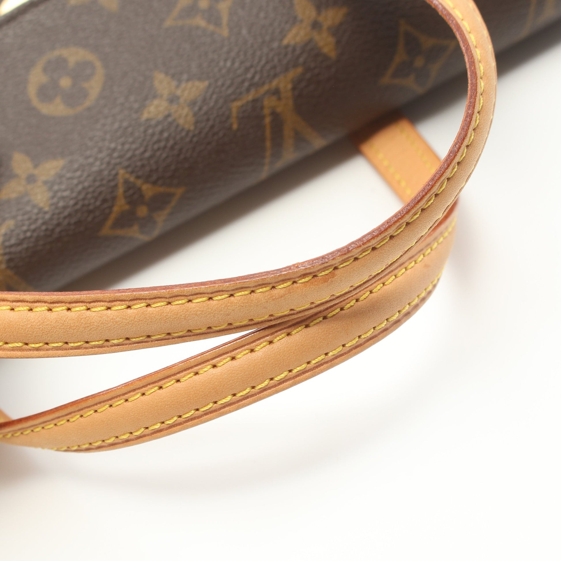 ソナチネ モノグラム ハンドバッグ PVC レザー ブラウン ルイヴィトン バッグ LOUIS VUITTON
