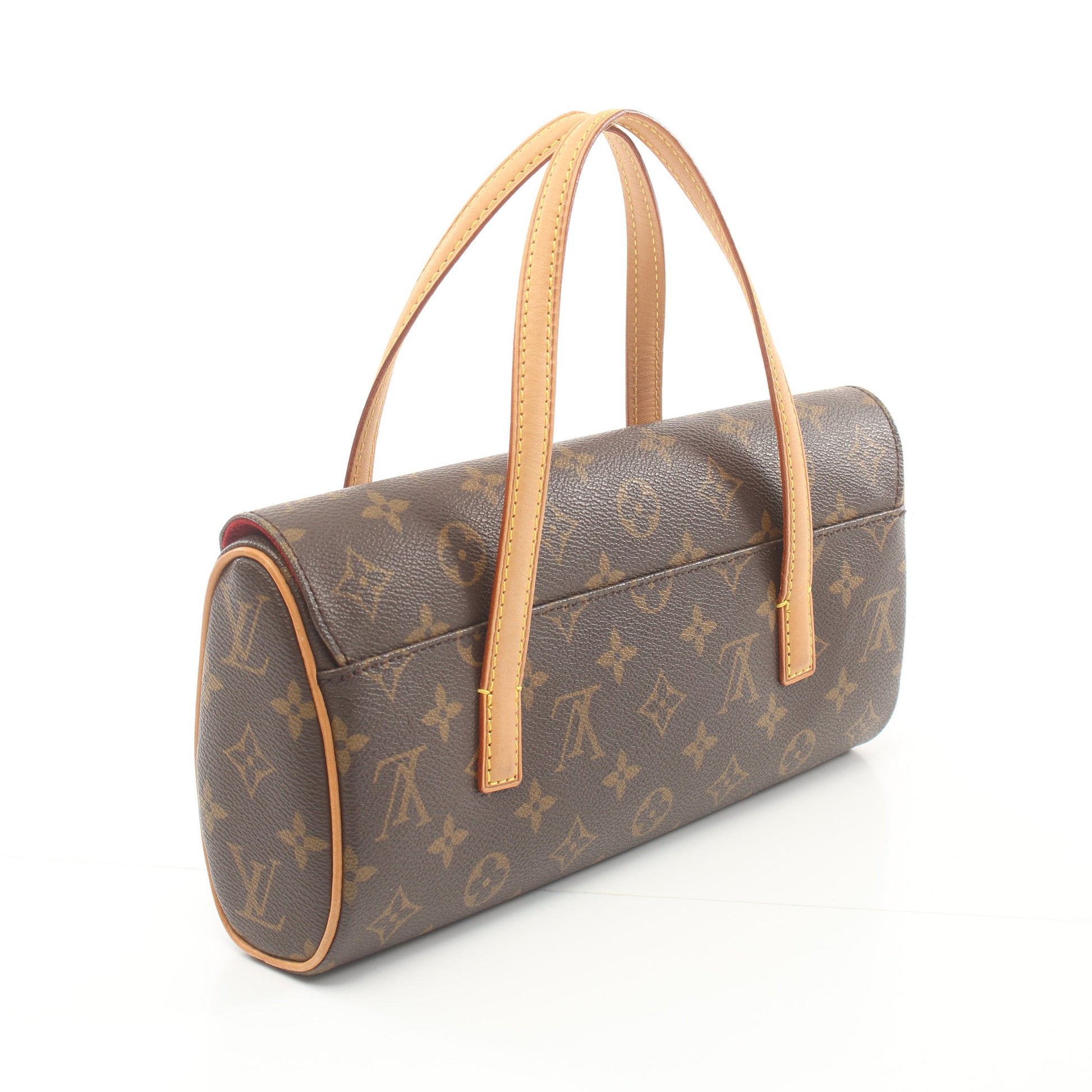ソナチネ モノグラム ハンドバッグ PVC レザー ブラウン ルイヴィトン バッグ LOUIS VUITTON