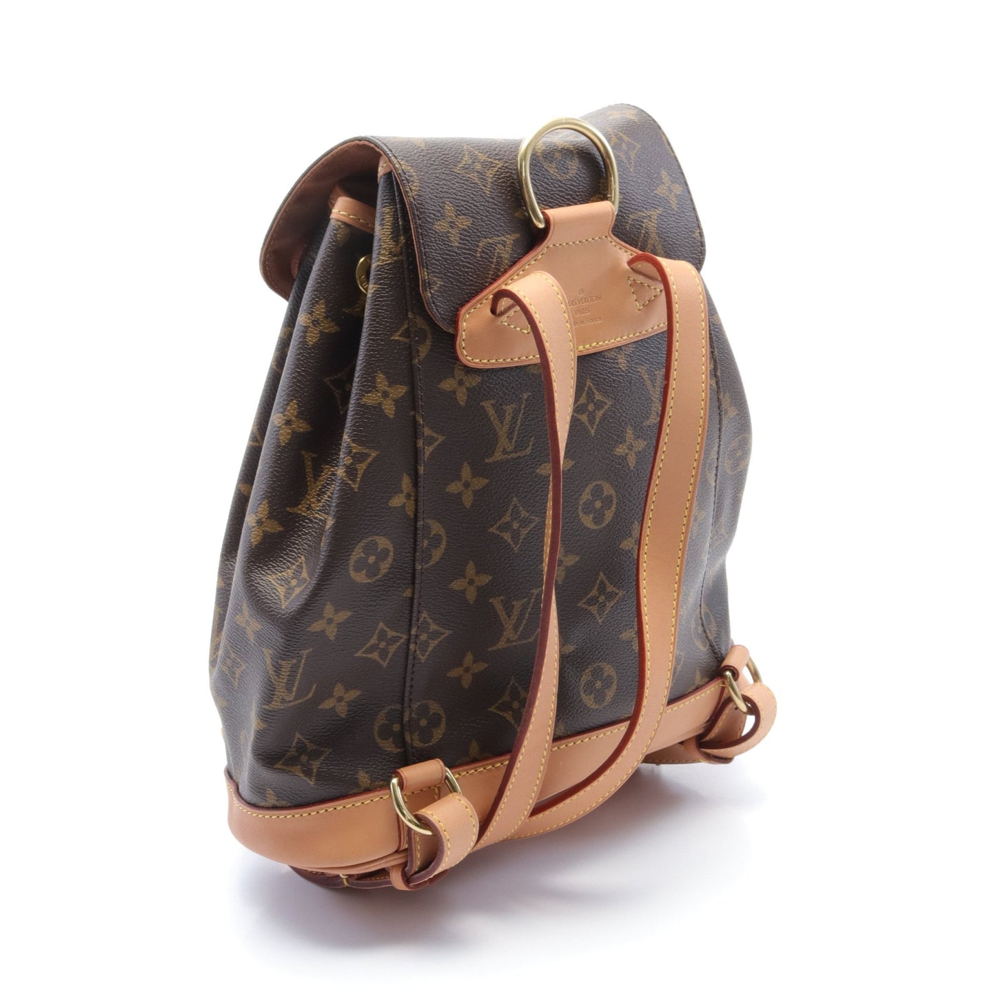 モンスリMM モノグラム バックパック リュックサック PVC レザー ブラウン ルイヴィトン バッグ LOUIS VUITTON