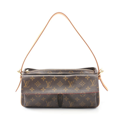 ヴィバシテMM モノグラム ショルダーバッグ PVC レザー ブラウン ルイヴィトン バッグ LOUIS VUITTON