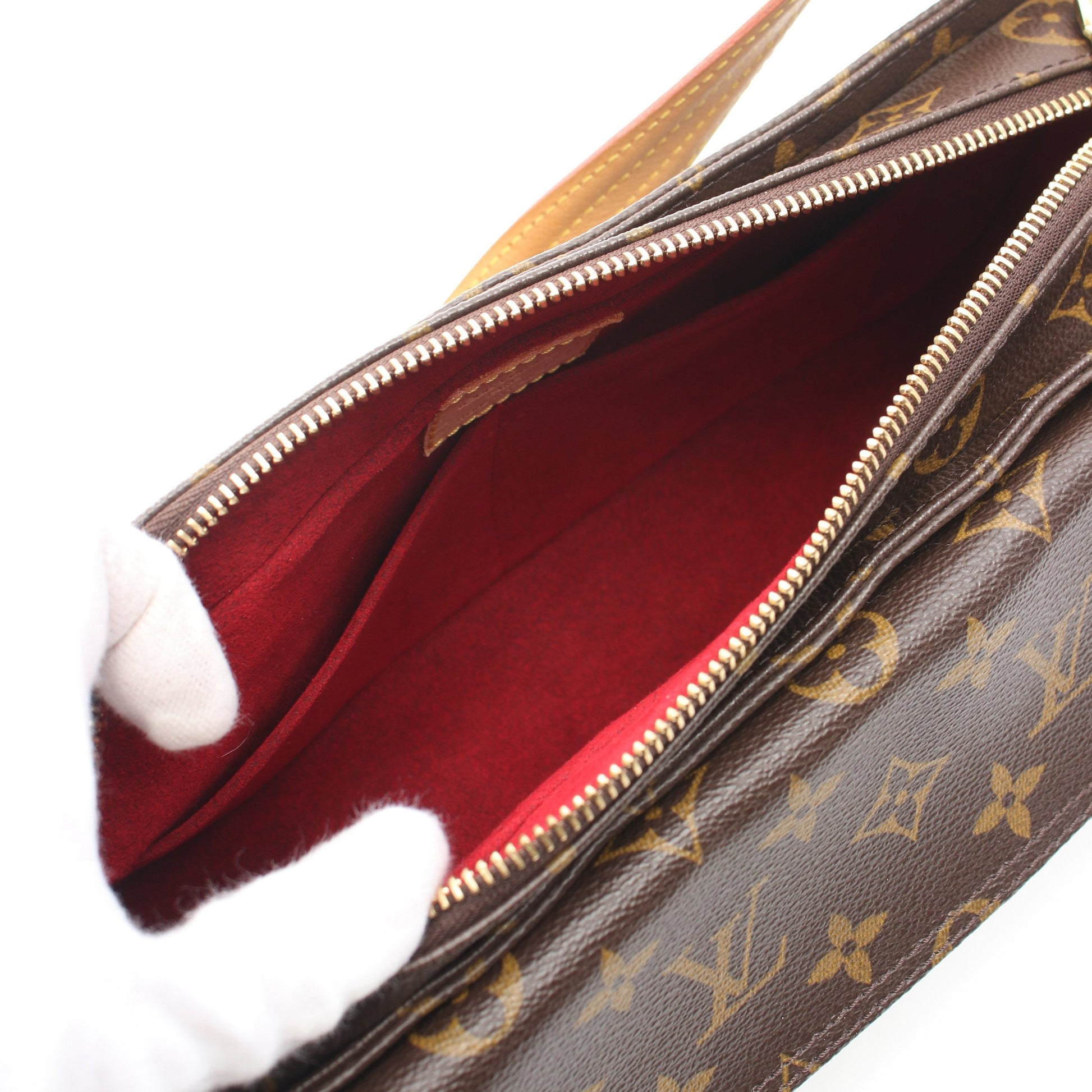 ヴィバシテMM モノグラム ショルダーバッグ PVC レザー ブラウン ルイヴィトン バッグ LOUIS VUITTON