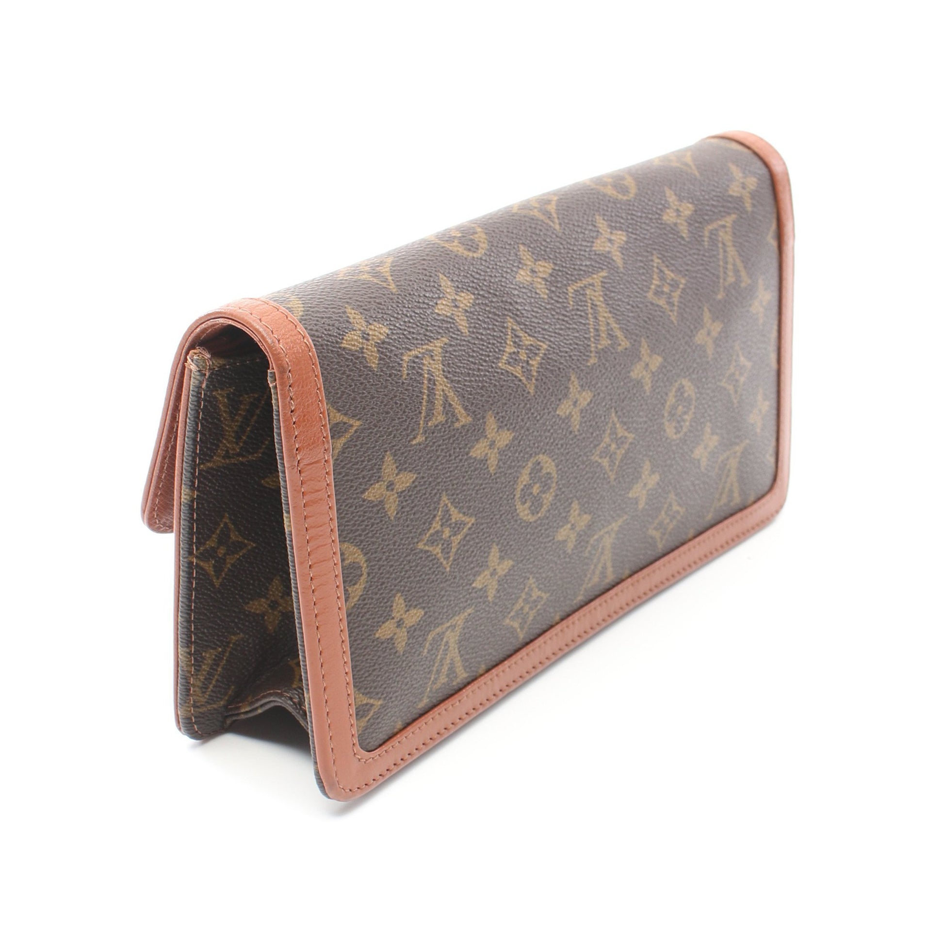 ポシェットダムPM モノグラム クラッチバッグ セカンドバッグ PVC レザー ブラウン ルイヴィトン バッグ LOUIS VUITTON