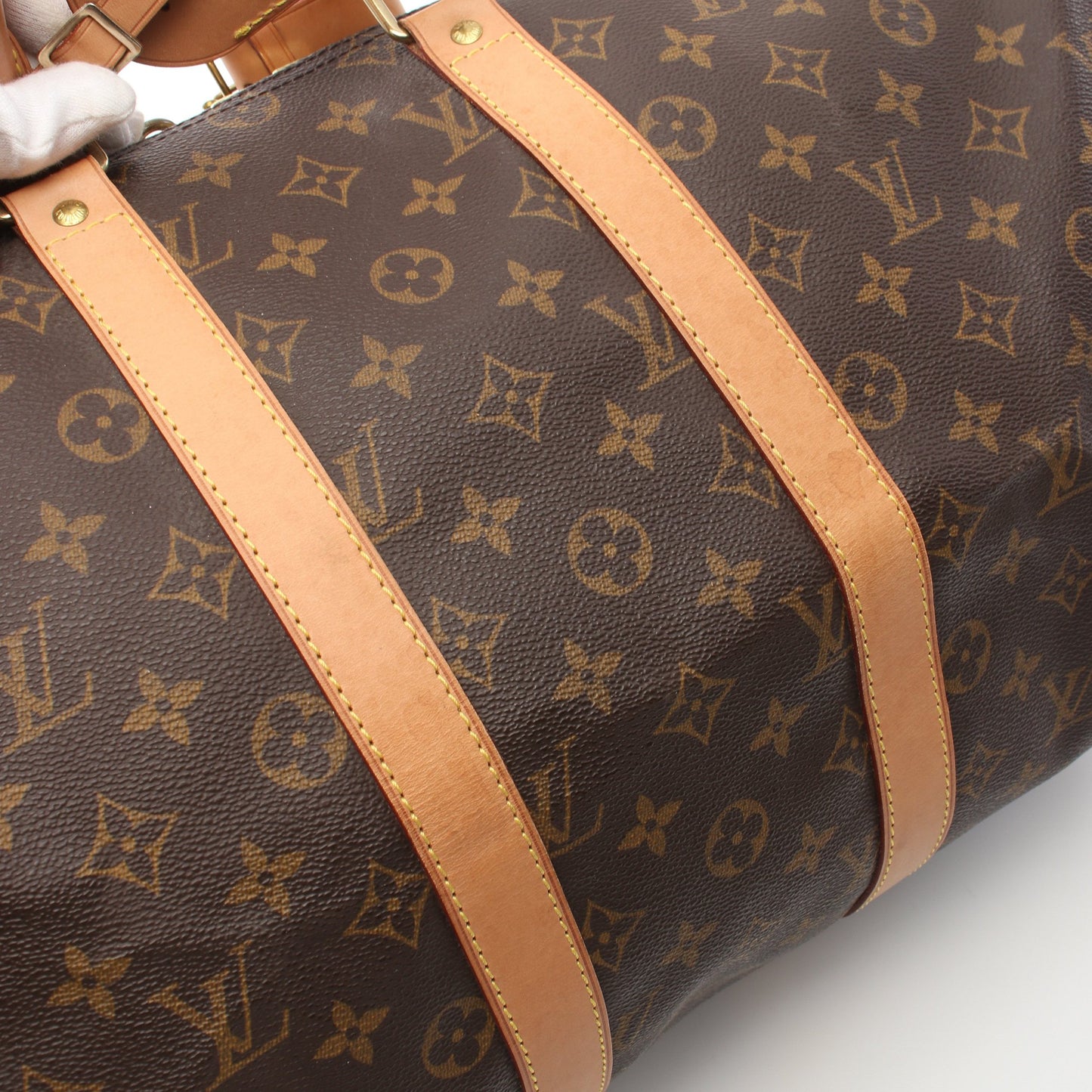 キーポル45 モノグラム ボストンバッグ PVC レザー ブラウン ルイヴィトン バッグ LOUIS VUITTON