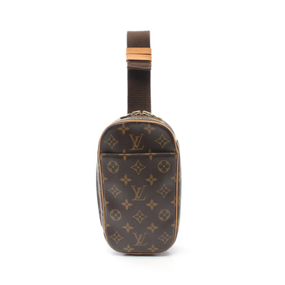 ポシェットガンジュ モノグラム ボディバッグ PVC レザー ブラウン ルイヴィトン バッグ LOUIS VUITTON