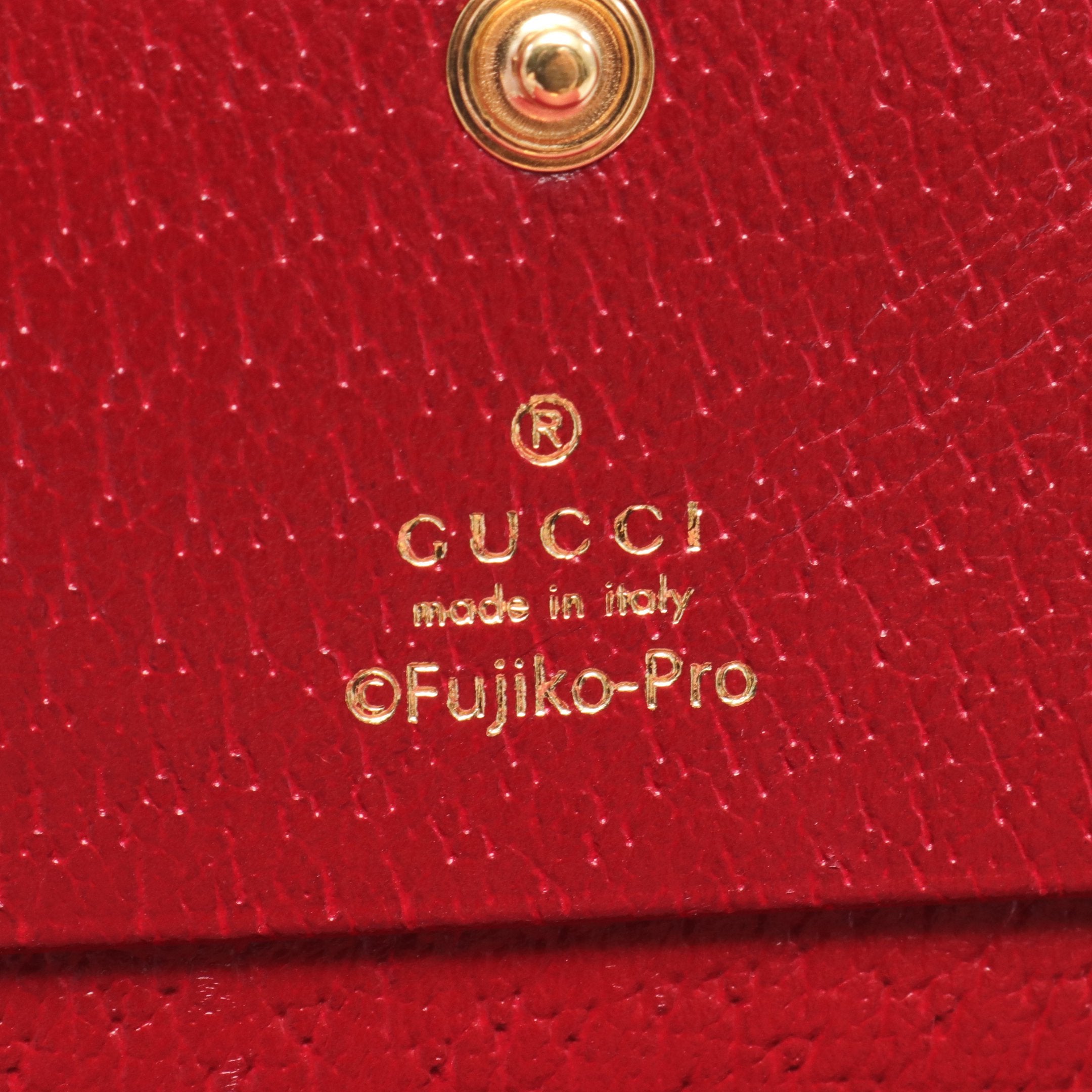 GUCCI × ドラえもん ミニGGスプリーム 二つ折り財布 コンパクト