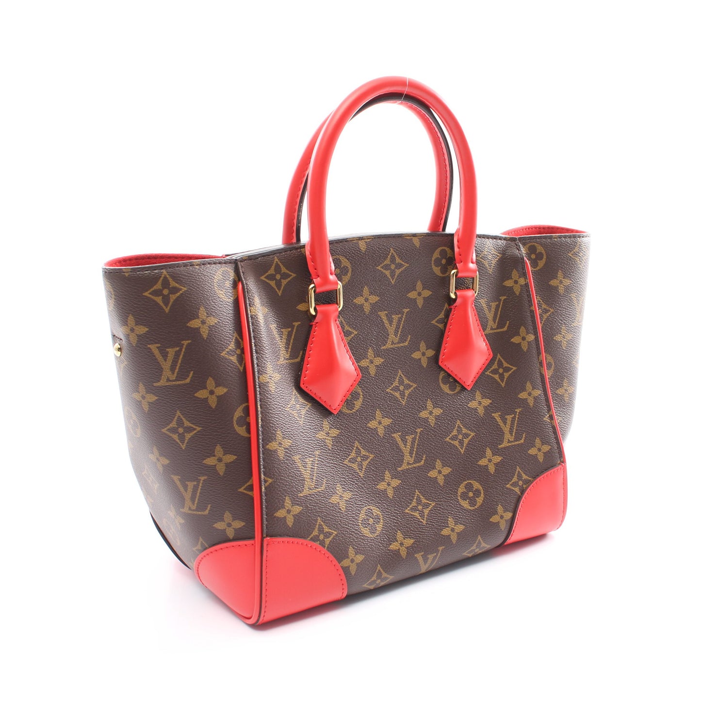 フェニックスPM モノグラム コクリコ ハンドバッグ PVC レザー ブラウン レッド 2WAY ルイヴィトン バッグ LOUIS VUITTON