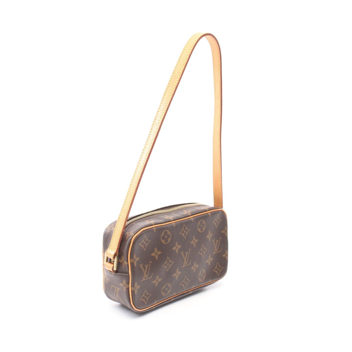 ポシェットシテ モノグラム ショルダーバッグ PVC レザー ブラウン ルイヴィトン バッグ LOUIS VUITTON