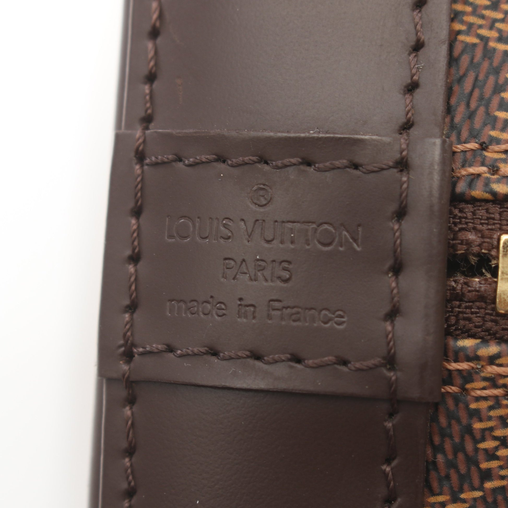 アルマ ダミエエベヌ ハンドバッグ PVC レザー ブラウン ルイヴィトン バッグ LOUIS VUITTON