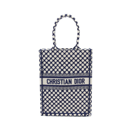 BOOK TOTE ブックトート ハンドバッグ ドット キャンバス ネイビー ホワイト クリスチャンディオール バッグ Christian Dior