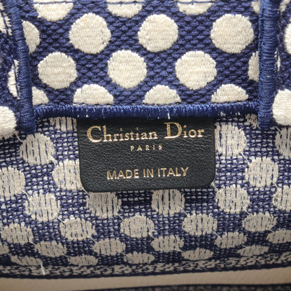 BOOK TOTE ブックトート ハンドバッグ ドット キャンバス ネイビー ホワイト クリスチャンディオール バッグ Christian Dior