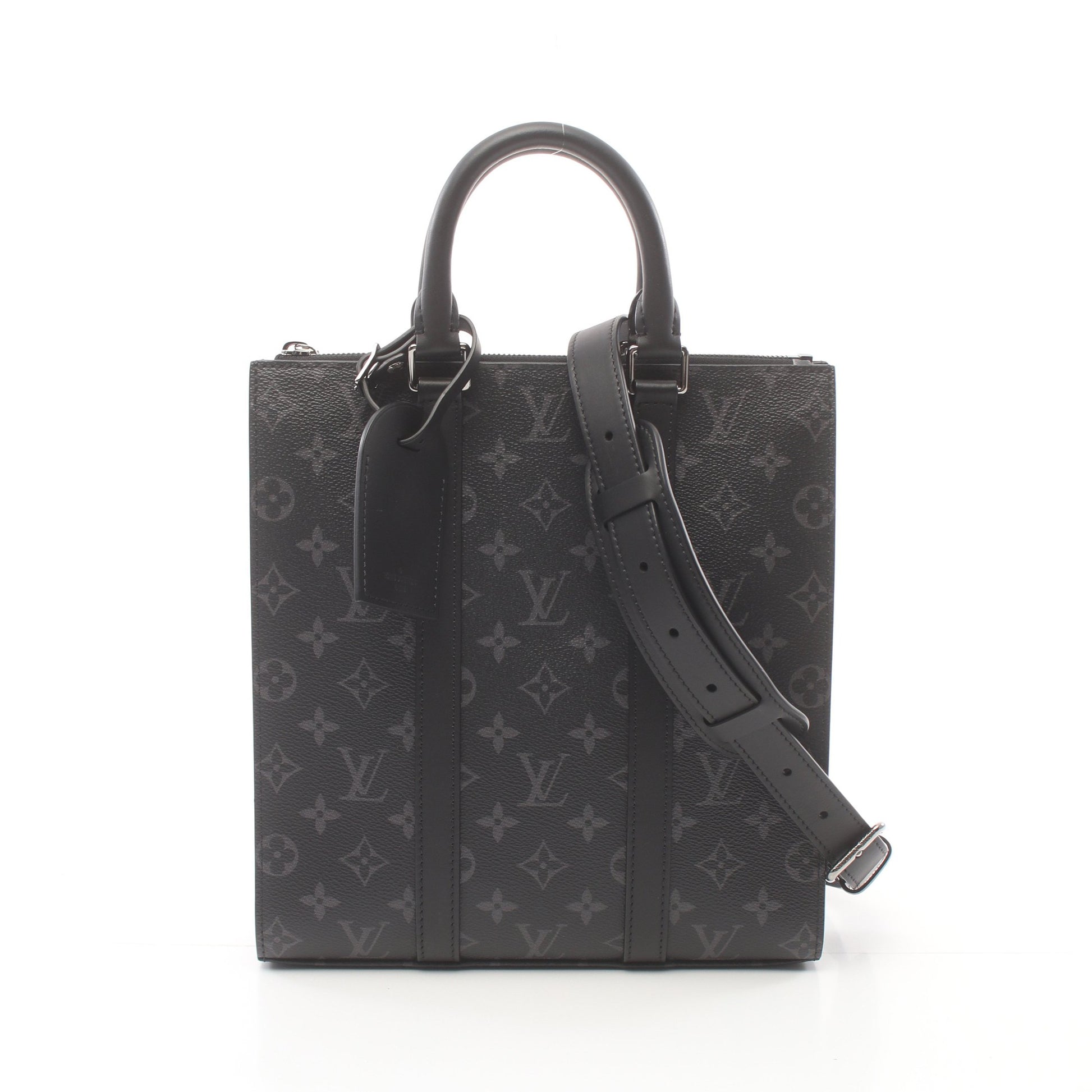 サックプラ クロス モノグラムエクリプス ハンドバッグ PVC レザー ブラック 2WAY ルイヴィトン バッグ LOUIS VUITTON