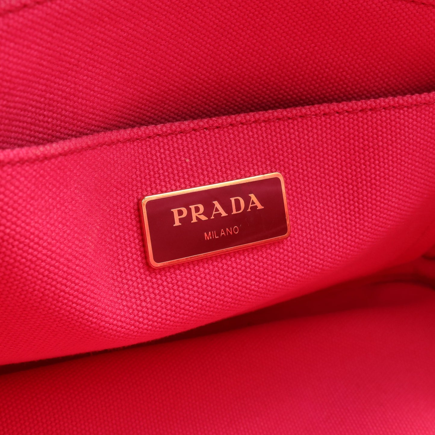 CANAPA カナパ ハンドバッグ トートバッグ キャンバス ピンク 2WAY プラダ バッグ PRADA