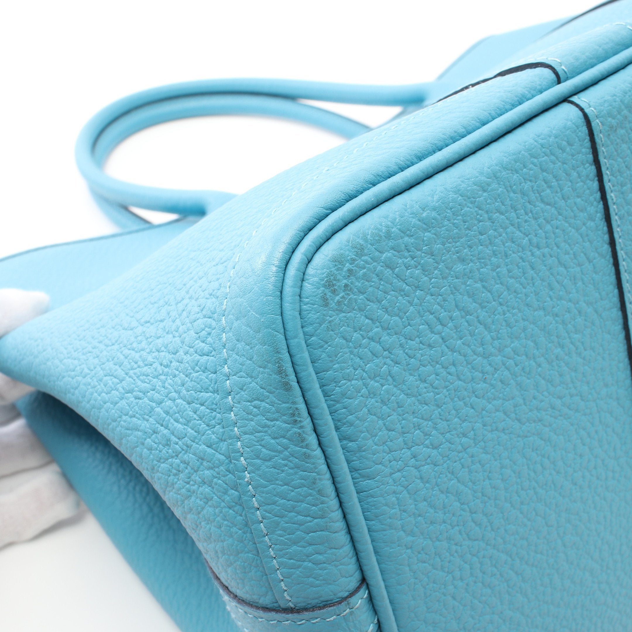 エルメス HERMES ガーデンパーティPM ブルーアズテック ハンドバッグ トートバッグ ネゴンダ ブルー シルバー金具 D刻印 レディース 中古 エルメス(HERMES)エルメス ガーデンパーティーPMトートバッグ トート