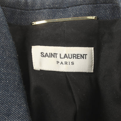 ブレザー デニムジャケット コットン インディゴブルー サンローランパリ アウター SAINT LAURENT PARIS