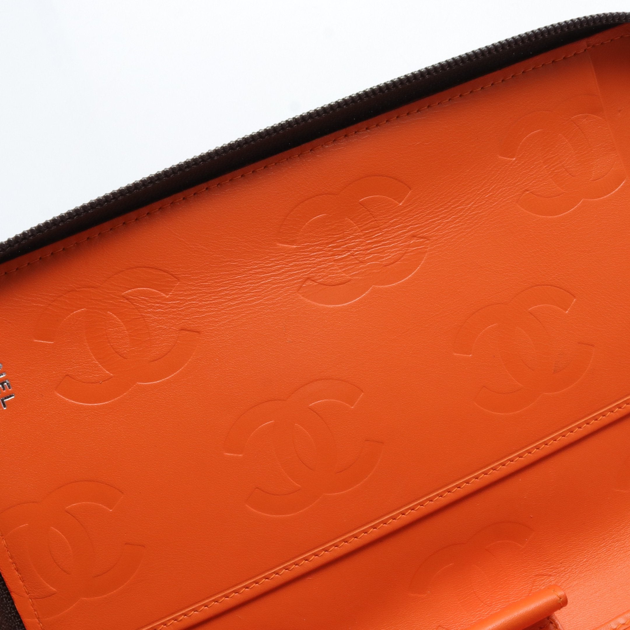 カンボンライン ラウンドファスナー長財布 レザー ダークブラウン