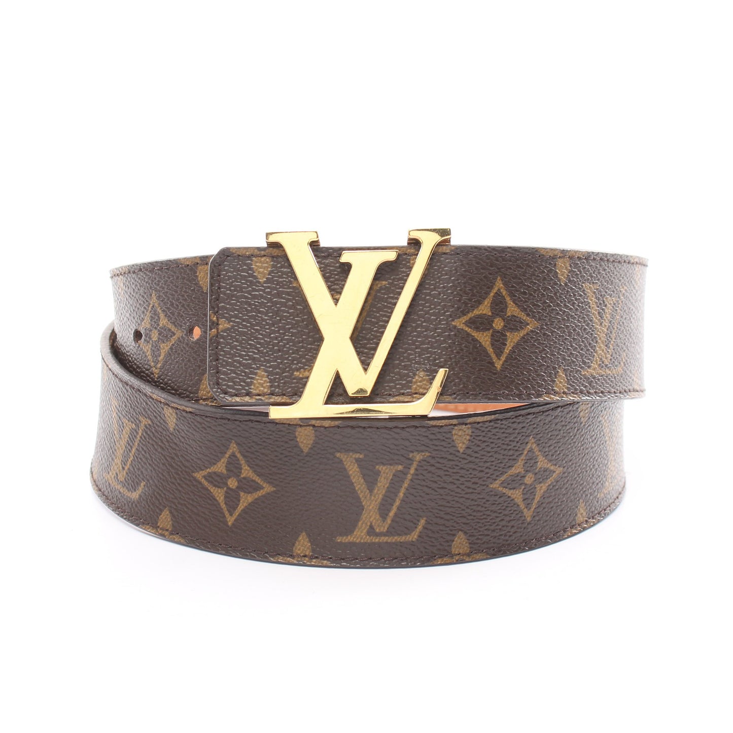 サンチュール LV イニシアル 40MM モノグラム ベルト PVC レザー ブラウン ルイヴィトン 財布・小物 LOUIS VUITTON