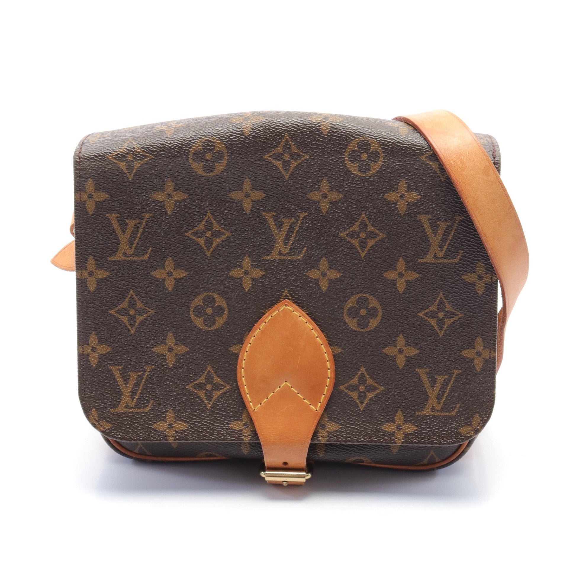 カルトシエールMM モノグラム ショルダーバッグ PVC レザー ブラウン ルイヴィトン バッグ LOUIS VUITTON