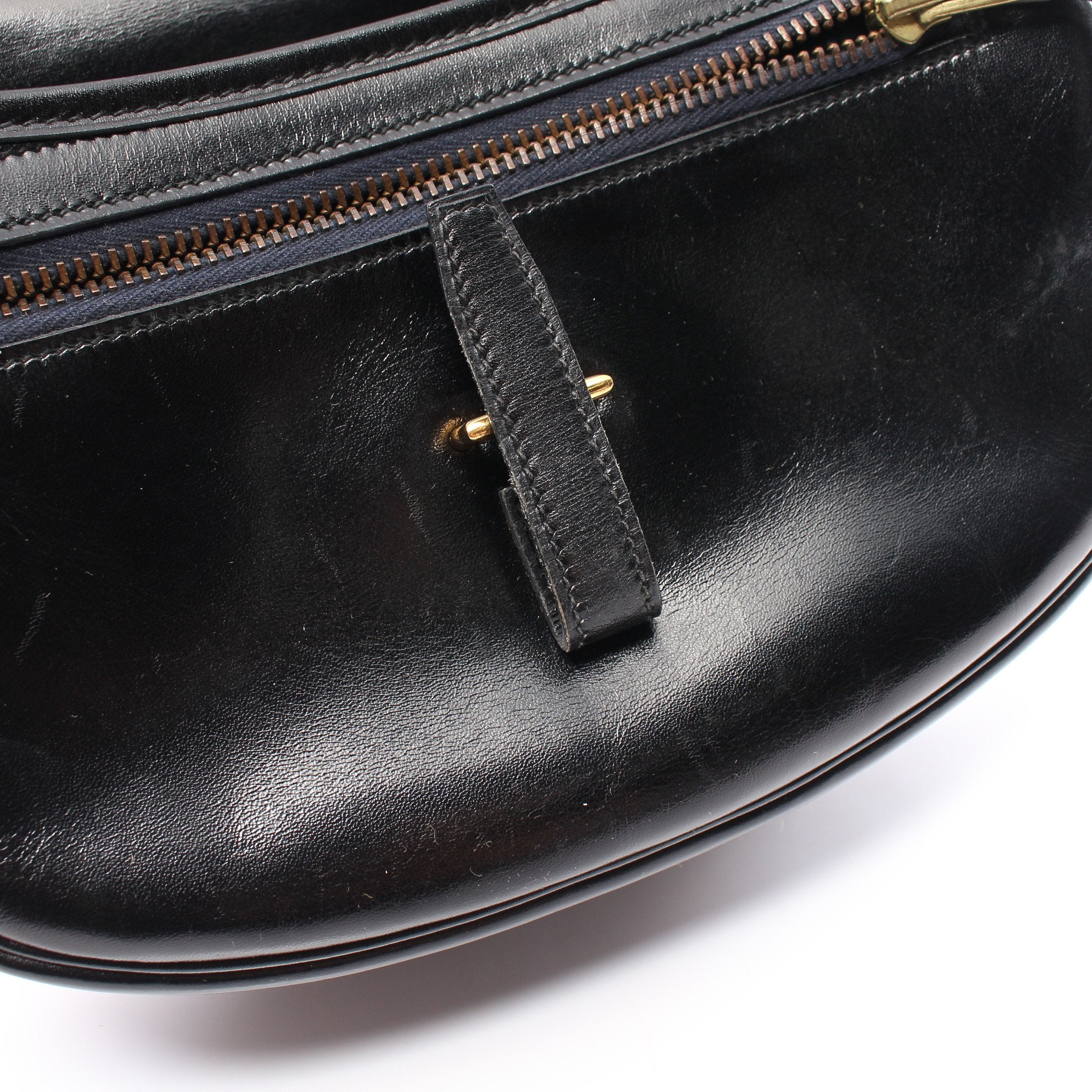 エルメス　バルドゴルフ　ネイビー　ハンドバッグ　長期保管品