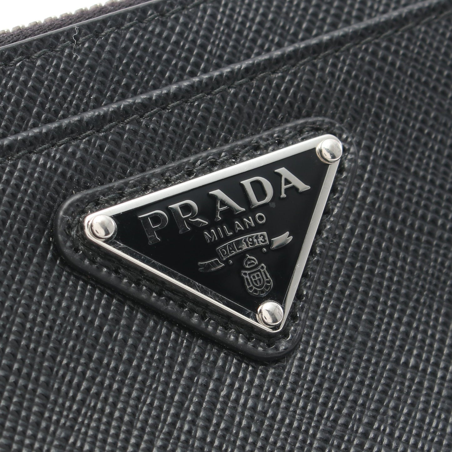 SAFFIANO TRIANGOLO カードケース コインケース サフィアーノレザー ブラック プラダ 財布・小物 PRADA