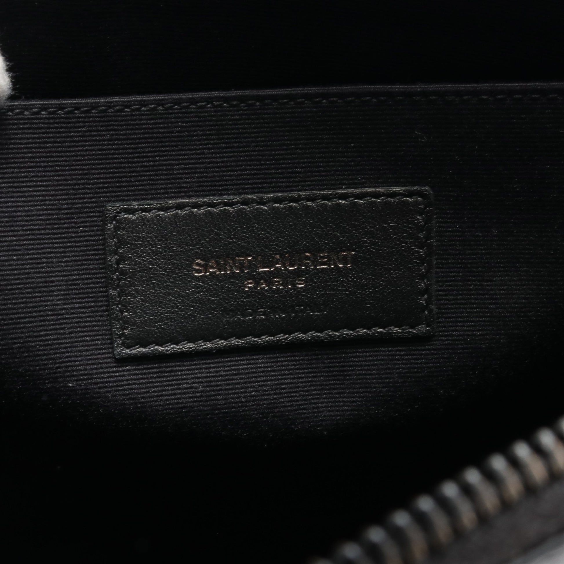 モノグラム クラッチバッグ レザー ブラック クロコ型押し サンローランパリ バッグ SAINT LAURENT PARIS