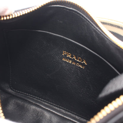 ショルダーバッグ レザー ブラック ロゴ プラダ バッグ PRADA