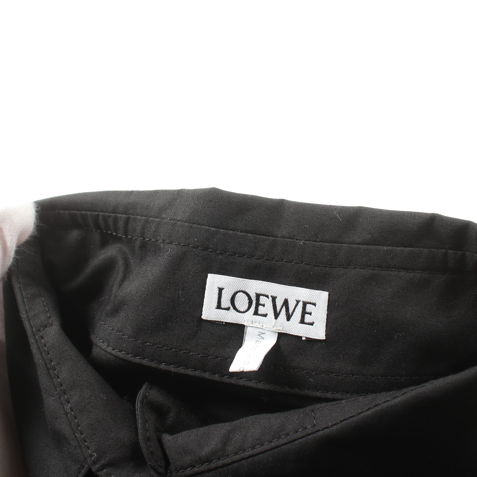 シャツ コットン ネイビー ブラック ロエベ トップス LOEWE