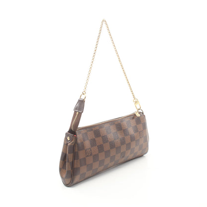 エヴァ ダミエエベヌ チェーンハンドバッグ PVC レザー ブラウン 2WAY ルイヴィトン バッグ LOUIS VUITTON