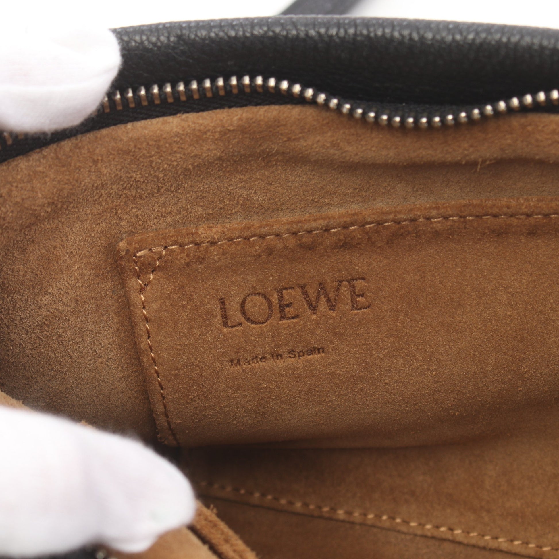 ミッシー スモール ハンドバッグ レザー ブラック 2WAY ロエベ バッグ LOEWE