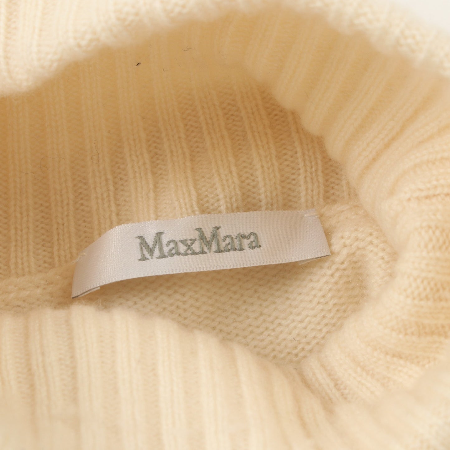 FANFARA ニットワンピース タートルネック ウール カシミヤ アイボリー マックスマーラ ワンピース Max Mara