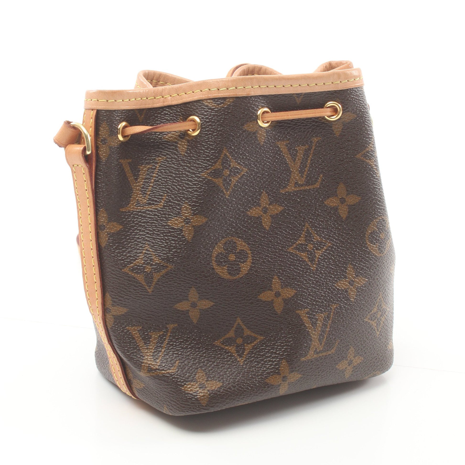 ナノ ノエ モノグラム ショルダーバッグ PVC レザー ブラウン ルイヴィトン バッグ LOUIS VUITTON