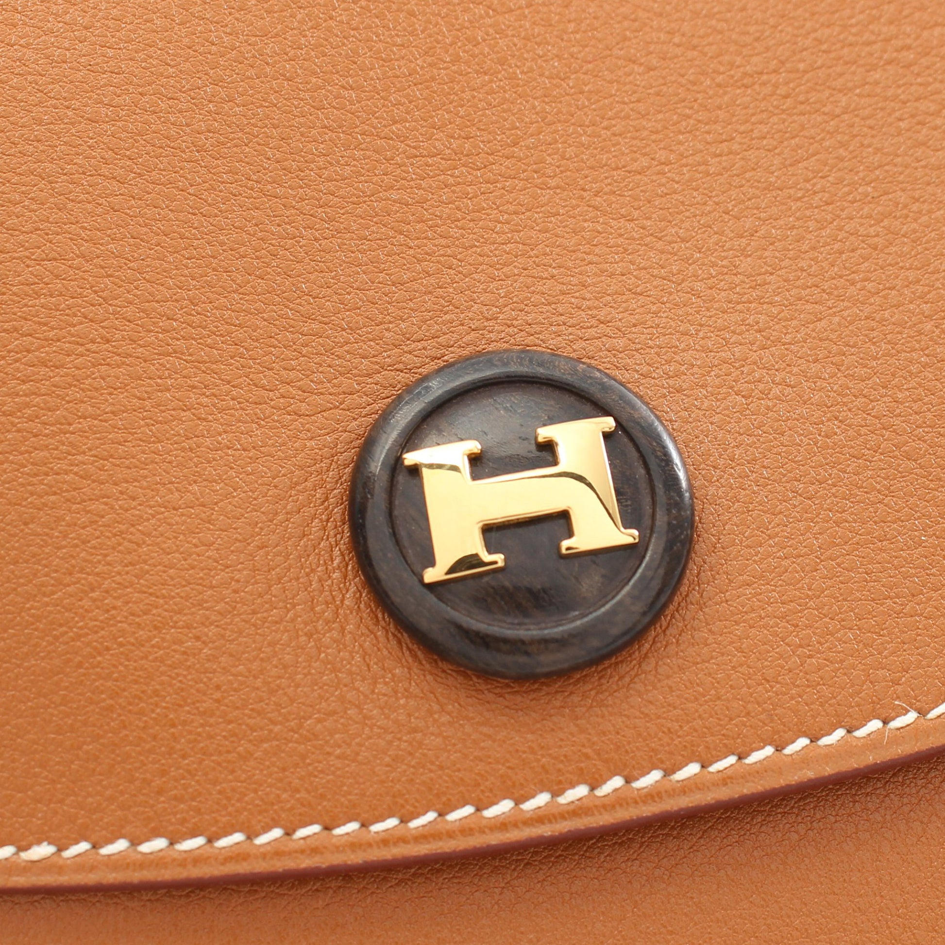ポシェットリオ クラッチバッグ レザー ライトブラウン ゴールド金具 □A刻印 エルメス バッグ HERMES