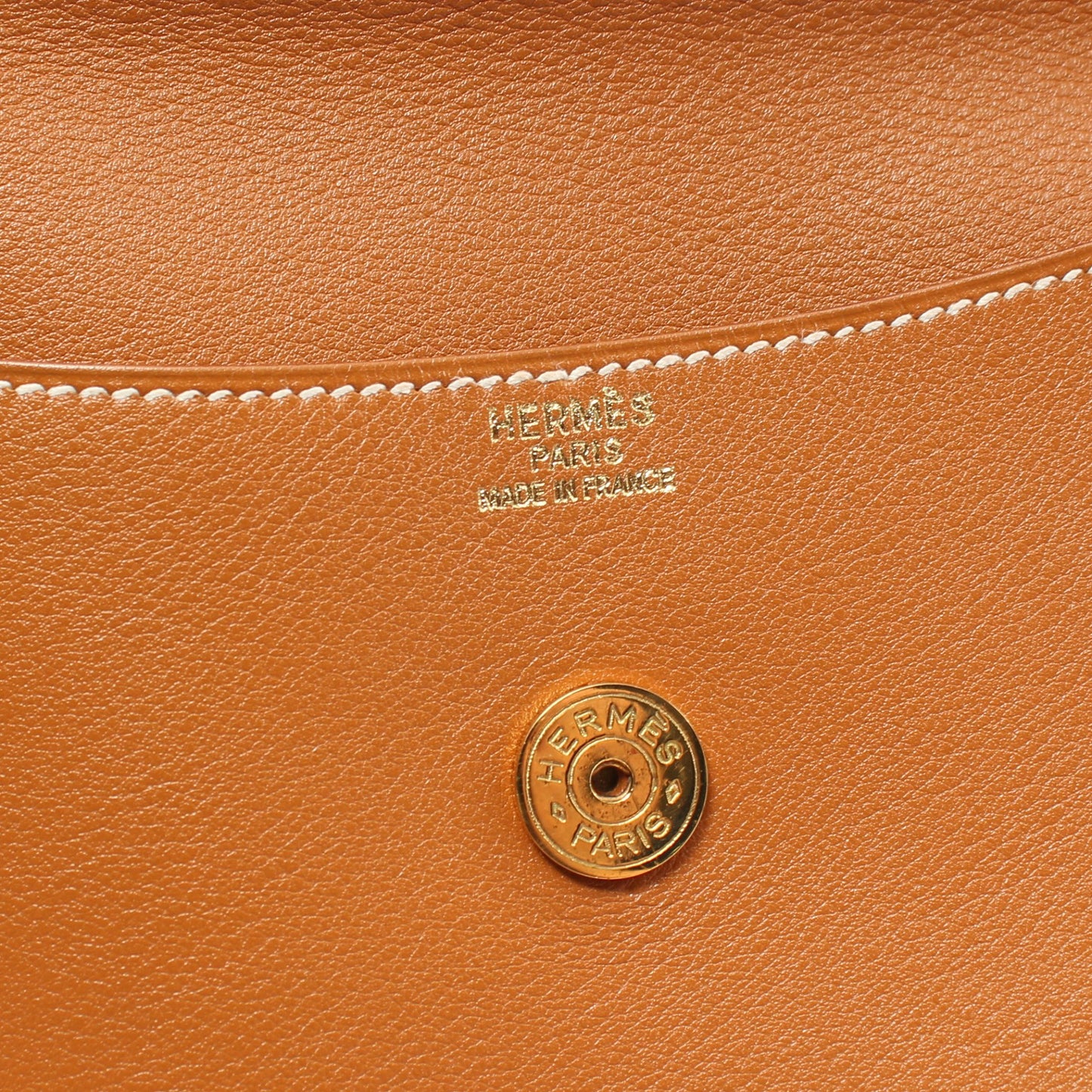 ポシェットリオ クラッチバッグ レザー ライトブラウン ゴールド金具 □A刻印 エルメス バッグ HERMES
