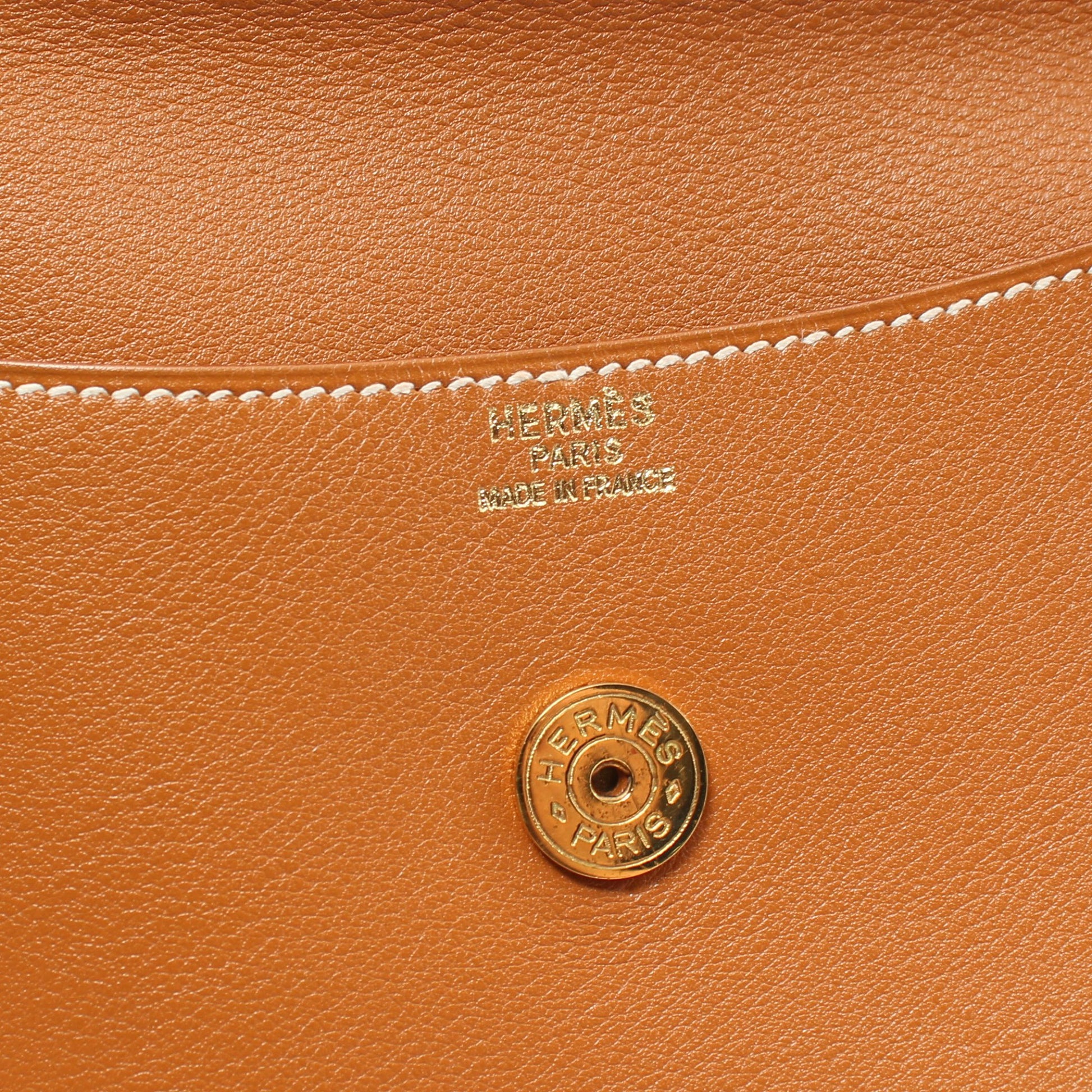 ポシェットリオ クラッチバッグ レザー ライトブラウン ゴールド金具 □A刻印 エルメス バッグ HERMES