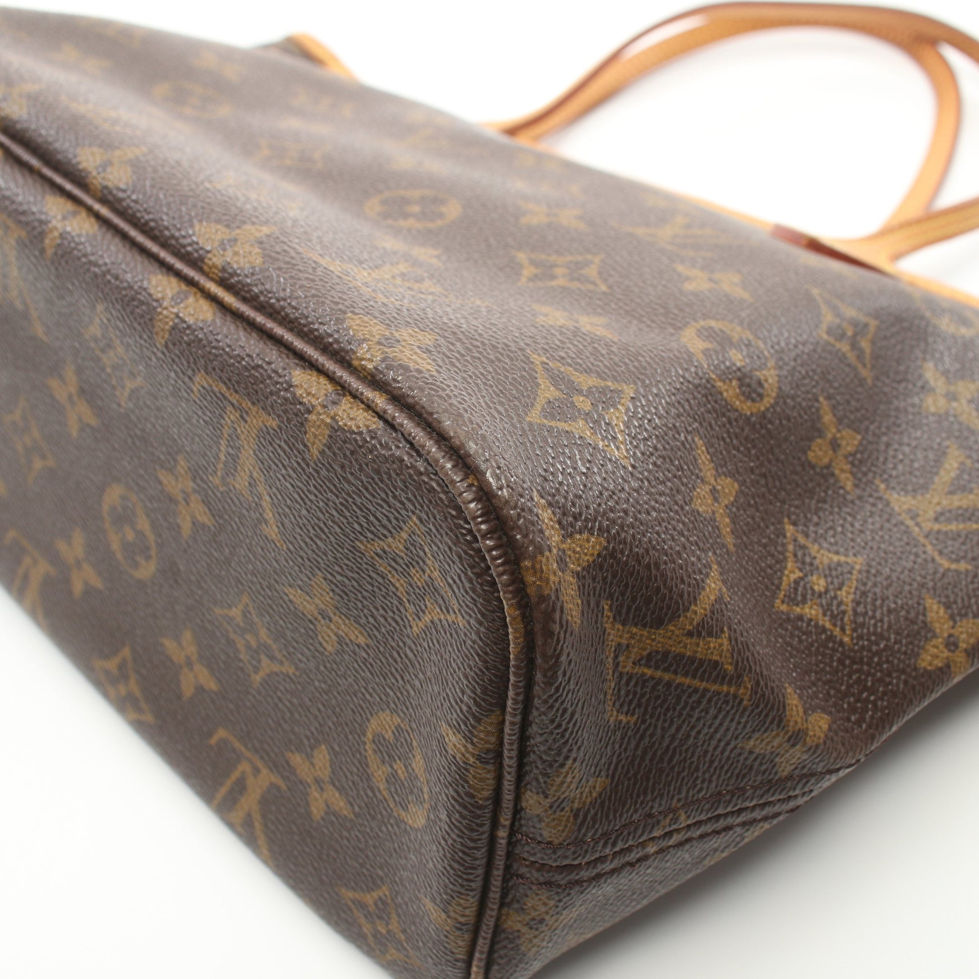 ネヴァーフルPM モノグラム ハンドバッグ トートバッグ PVC レザー ブラウン ルイヴィトン バッグ LOUIS VUITTON