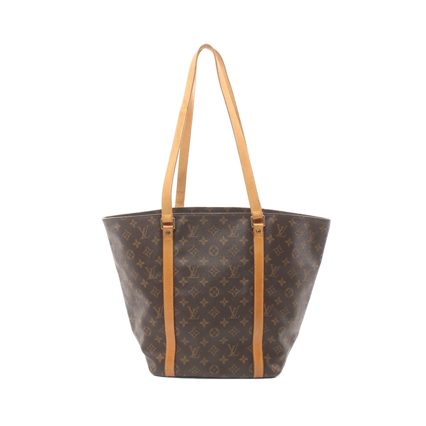 サックショッピング モノグラム ショルダーバッグ トートバッグ PVC レザー ブラウン ルイヴィトン バッグ LOUIS VUITTON