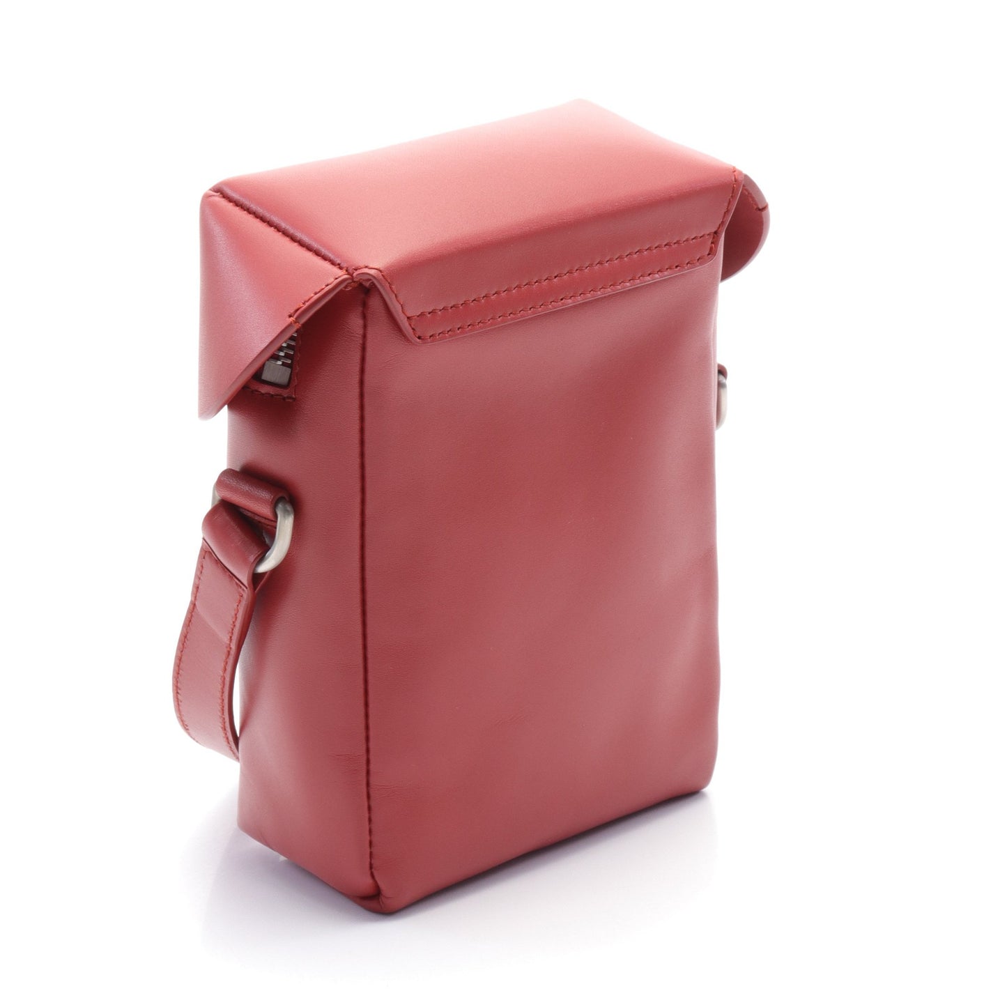 LID CROSSBODY SM ショルダーバッグ レザー レッドブラウン ジルサンダー バッグ JIL SANDER