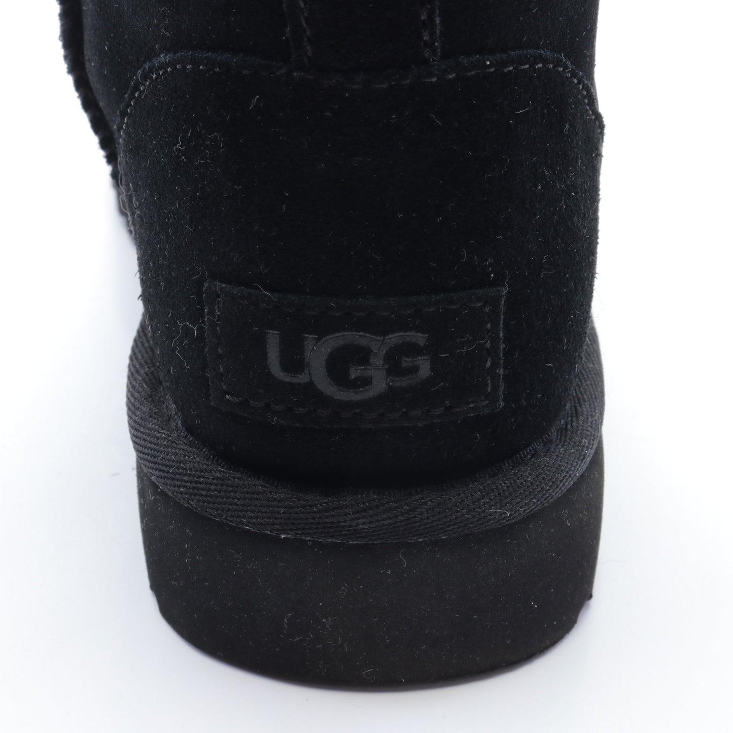 Classic Mini Side Logo ブーツ ムートン ラバー ブラック ホワイト アグオーストラリア シューズ UGG australia