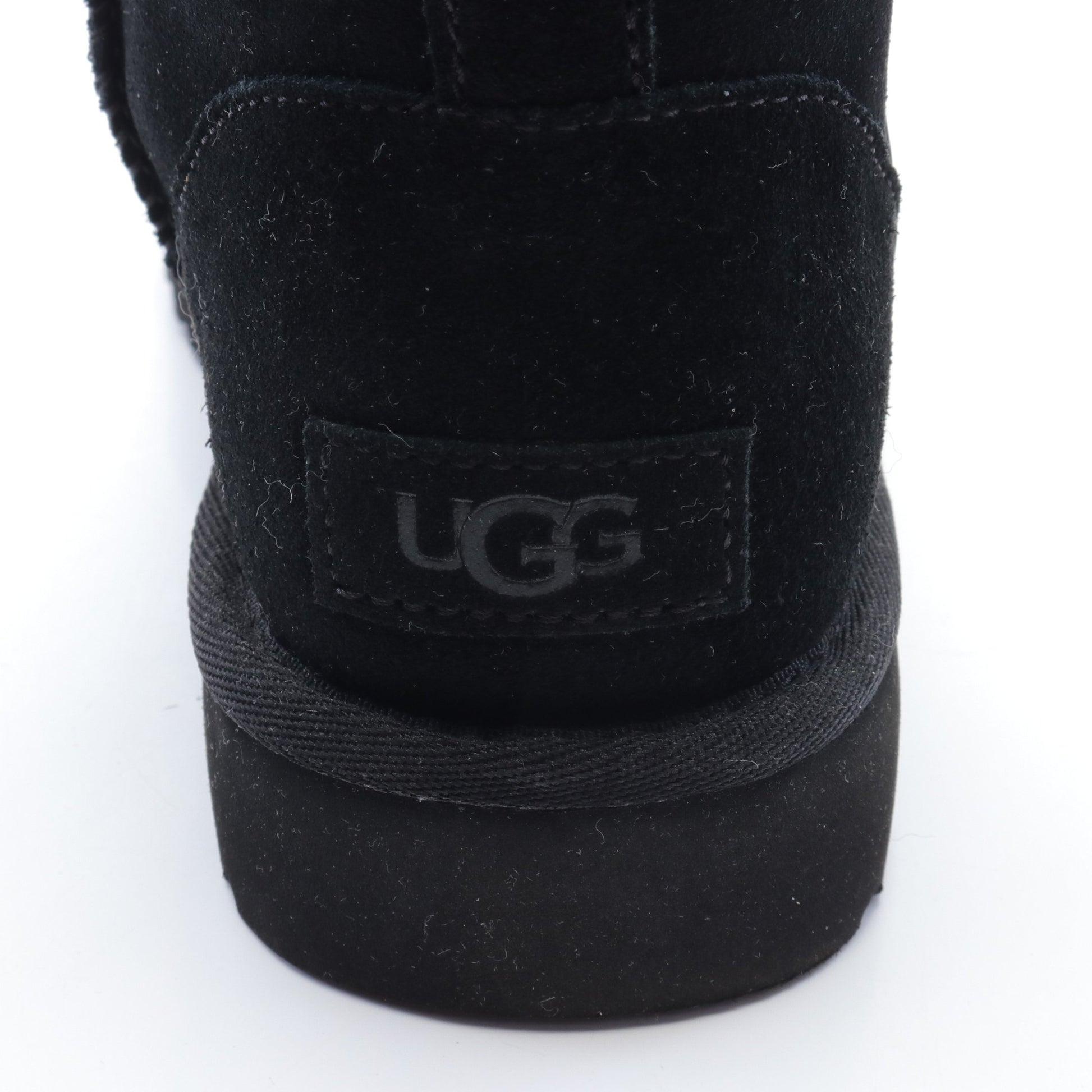 Classic Mini Side Logo ブーツ ムートン ラバー ブラック ホワイト アグオーストラリア シューズ UGG australia