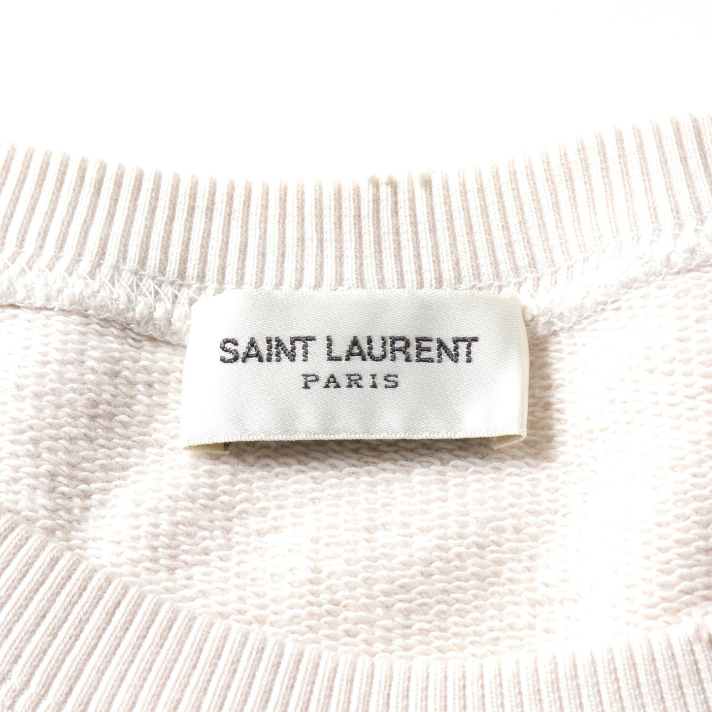 ロボット スウェットシャツ クルーネック コットン ベージュ マルチカラー ヴィンテージ加工 18AW サンローランパリ トップス SAINT LAURENT PARIS