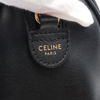 スモール ボストン キュイル トリオンフ ハンドバッグ ミニボストンバッグ レザー ブラック 2WAY セリーヌ バッグ CELINE