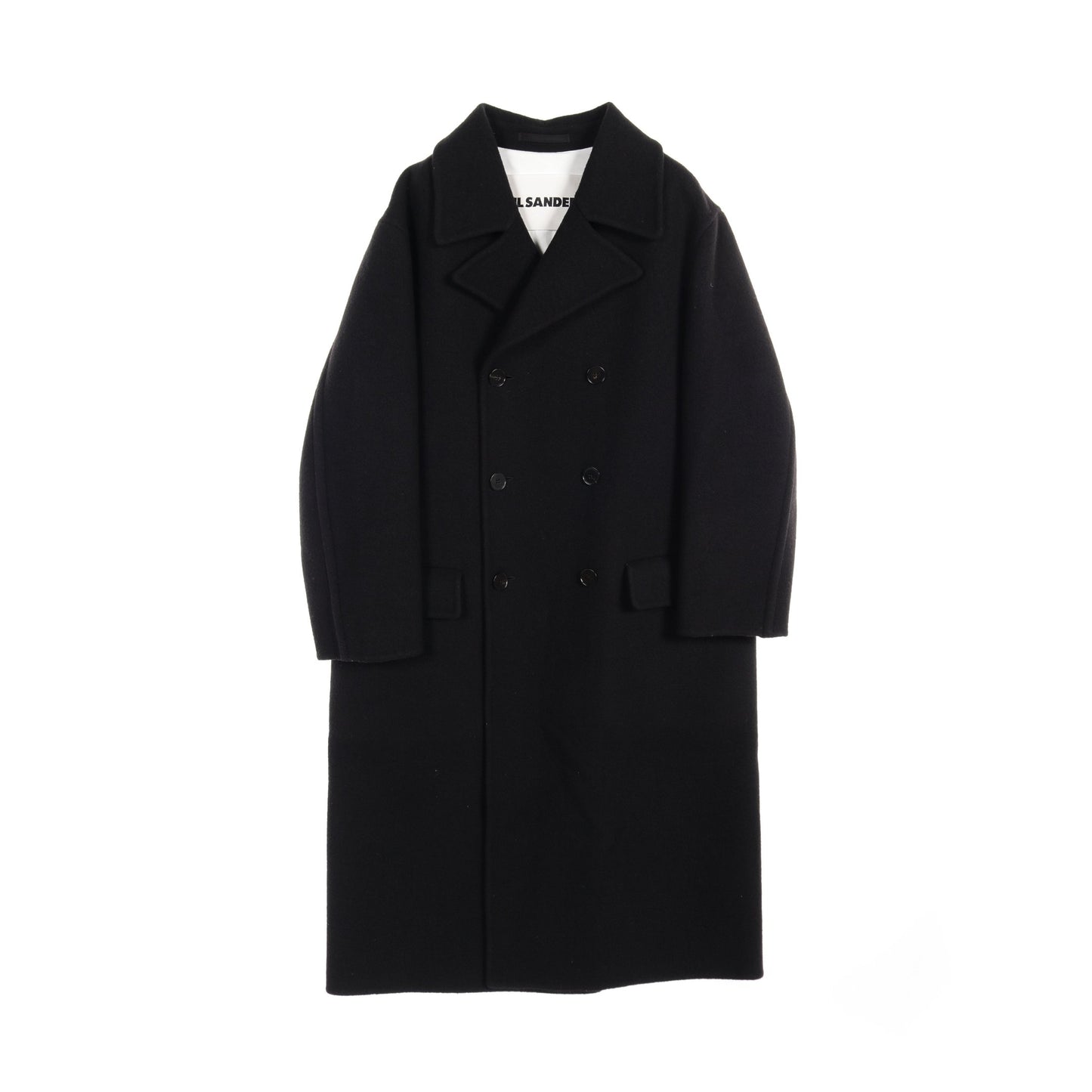 コート ウール ブラック ダブルブレスト ジルサンダー アウター JIL SANDER