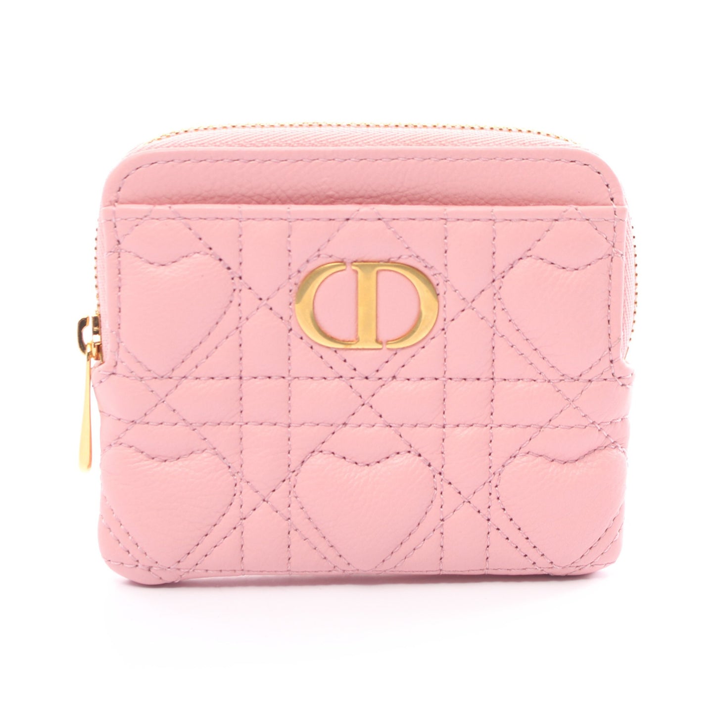 DIOR CARO LAVENDER カードケース コインケース レザー ピンク クリスチャンディオール 財布・小物 Christian Dior